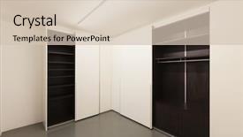  Presentation with open doors keys - Cool new presentation theme with white wardrobe whit some doors backdrop and a soft green colored foreground