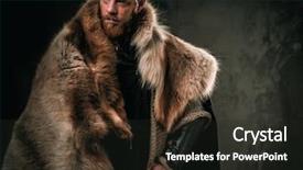  Presentation with armor - PPT theme with armor - viking konung in a traditional background and a dark gray colored foreground