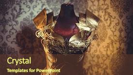  Presentation with gothic - Audience pleasing PPT layouts consisting of armored plates - costume armor of woman strong backdrop and a tawny brown colored foreground