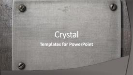  Presentation with steel - Presentation theme consisting of armored plates - old steel plate with bolts background and a gray colored foreground