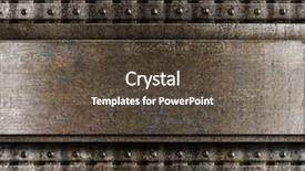  Presentation with steel - Amazing slide deck having armored plates - steel metal plate background backdrop and a tawny brown colored foreground