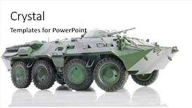  Presentation with soviet - Slides having armored vehicle - isolated soviet apc background and a white colored foreground