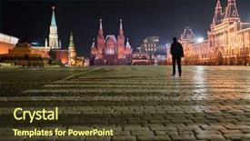  Presentation with night sky aviation moon - Cool new presentation theme with armory - image of a moscow kremlin backdrop and a tawny brown colored foreground