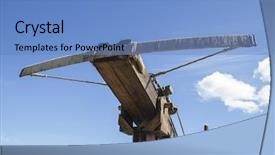  Presentation with weapons - Cool new slide set with armory - medieval siege weapons crossbows onagers backdrop and a teal colored foreground