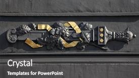  Presentation with sword - PPT theme enhanced with armory - oak and ancient sword memorial background and a dark gray colored foreground