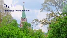  Presentation with aerial view of cape town - PPT theme consisting of armory - view of a moscow kremlin background and a sky blue colored foreground