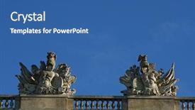  Presentation with paris france - Presentation featuring armour god - twin roman torsos versailles paris background and a ocean colored foreground