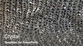  Presentation with medieval - Beautiful presentation theme featuring armour made from metal rings backdrop and a dark gray colored foreground