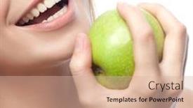  Presentation with woman body - Presentation theme consisting of armpit-axillary-space-attractive-young background and a soft green colored foreground