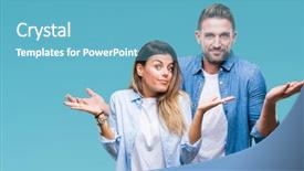  Presentation with love - Slides having arms and hands raised doubt background and a teal colored foreground