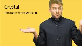  Presentation with palm sunday christian catholic - Slide deck consisting of arms and hands raised doubt background and a  colored foreground