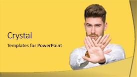  Presentation with negative - Slide deck having arms and palms doing negative background and a  colored foreground