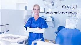 Presentation with smiling kids at summer camp - Audience pleasing theme consisting of arms crossed at the dental backdrop and a sky blue colored foreground