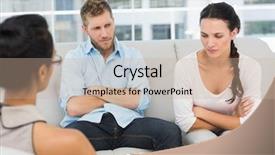  Presentation with couple therapy - Beautiful presentation design featuring arms crossed at therapy backdrop and a coral colored foreground