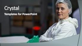  Presentation with butcher - Beautiful slide set featuring arms crossed in meat backdrop and a dark gray colored foreground