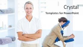  Presentation with smiling kids at summer camp - Beautiful PPT layouts featuring arms crossed in medical office backdrop and a  colored foreground