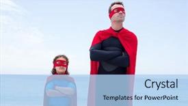  Presentation with wooden cross against the sky - Audience pleasing slides consisting of arms crossed standing at sea backdrop and a light blue colored foreground