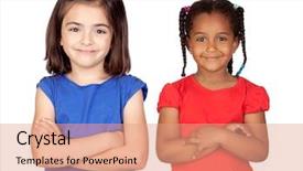  Presentation with business intelligence white robotic arm - Slides featuring arms isolated on white background background and a coral colored foreground