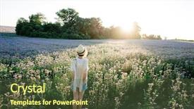  Presentation with free nature - Beautiful theme featuring arms outspread enjoying peace backdrop and a tawny brown colored foreground