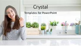  Presentation with book wide open - Beautiful slide deck featuring arms raised and open eye backdrop and a sky blue colored foreground