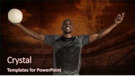  Presentation with challenge - Beautiful slide set featuring arms raised holding rugby backdrop and a wine colored foreground