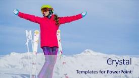  Presentation with snow day - Colorful slide deck enhanced with arms spreading wide open backdrop and a lemonade colored foreground