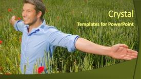  Presentation with people of the past - Cool new PPT layouts with arms wide open - carefree people backdrop and a tawny brown colored foreground