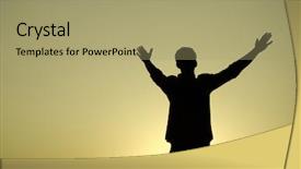  Presentation with good life - Colorful PPT theme enhanced with arms wide open - good life backdrop and a  colored foreground