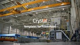  Presentation with aerospace - Amazing slide deck having army airforce - inside aerospace production facility backdrop and a gray colored foreground