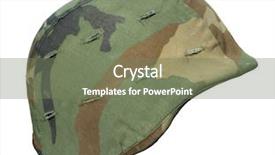  Presentation with kevlar - Amazing PPT theme having army colors - us pasgt kevlar helmet backdrop and a violet colored foreground