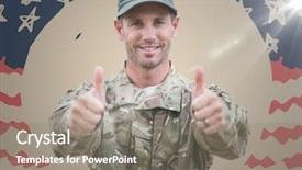  Presentation with american flag - Amazing presentation theme having up against hand drawn americ backdrop and a gray colored foreground