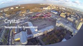  Presentation with unmanned vehicle - Presentation design consisting of army garrison with plateau near background and a gray colored foreground