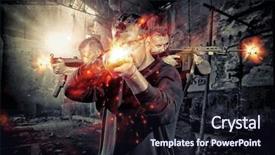  Presentation with tactics - Audience pleasing slide set consisting of army helicopter - special tactics team in action backdrop and a wine colored foreground