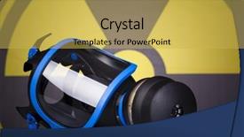  Presentation with toxic - PPT theme consisting of army medicine - gas mask on toxic symbol background and a yellow colored foreground