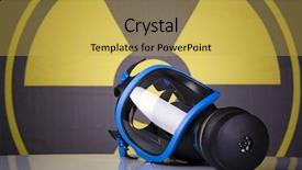  Presentation with toxic - Beautiful slide deck featuring army medicine - gas mask on toxic symbol backdrop and a yellow colored foreground