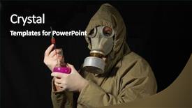  Presentation with laboratory - PPT theme having army medicine - laboratory background and a black colored foreground