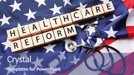  Presentation with blocks - Slides having army medicine - wooden blocks with space background and a ocean colored foreground