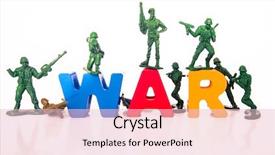  Presentation with soldiers - Theme enhanced with army men toy - word war with plastic soldiers background and a lemonade colored foreground