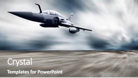  Presentation with speed - Audience pleasing PPT theme consisting of army - military airplane speed backdrop and a gray colored foreground