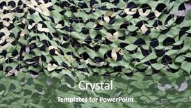  Presentation with vehicle - Presentation theme with army net - camouflage netting on military vehicle background and a  colored foreground