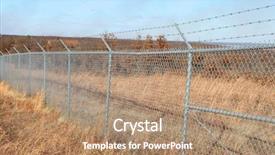  Presentation with net - Audience pleasing presentation design consisting of army net - field with a large wire backdrop and a coral colored foreground