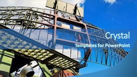  Presentation with radar - Beautiful PPT theme featuring army network - radar backdrop and a ocean colored foreground