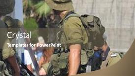  Presentation with defense - Beautiful presentation design featuring idf - army of defense of israel backdrop and a violet colored foreground