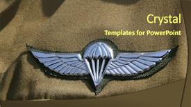  Presentation with base - Amazing PPT layouts having army - paratroopers of tzahal return backdrop and a tawny brown colored foreground