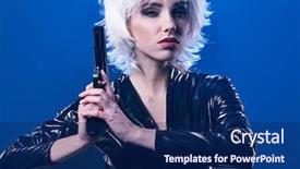  Presentation with tactics - PPT theme consisting of army projectile - special tactics sexy woman holding background and a navy blue colored foreground