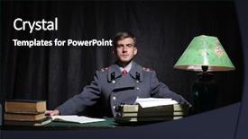  Presentation with russian - Slides enhanced with army rank - russian military officer background and a black colored foreground