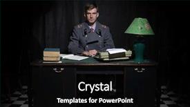  Presentation with cabinet - Cool new PPT theme with army rank - russian military officer backdrop and a black colored foreground