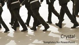  Presentation with special education hearing impairment - Colorful slide deck enhanced with army rank - steps special toned photo f backdrop and a mint green colored foreground