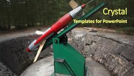  Presentation with army - Presentation theme enhanced with army rocket rheintochter from wwii background and a tawny brown colored foreground