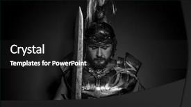  Presentation with roman army - Beautiful presentation featuring army roman centurion with armor backdrop and a  colored foreground